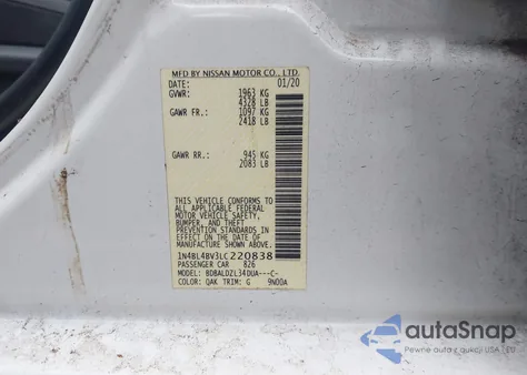 2020 Nissan Altima S Fwd from USA, damaged, VIN 1N4BL4BV3LC220838